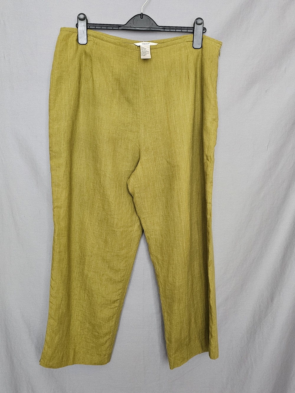 Lightweight Irish Linen Cropped Pants - Mustard